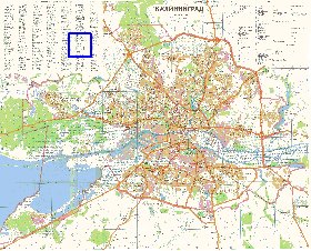 mapa de Kaliningrado