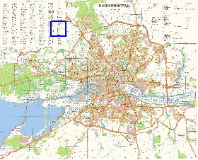 mapa de Kaliningrado