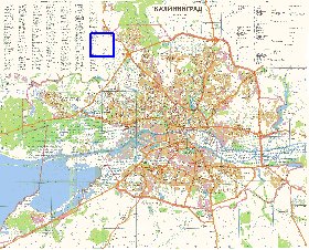 mapa de Kaliningrado