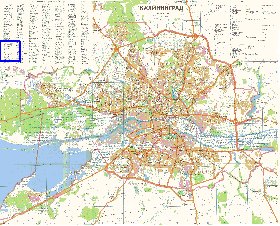 mapa de Kaliningrado