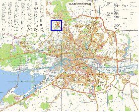 mapa de Kaliningrado