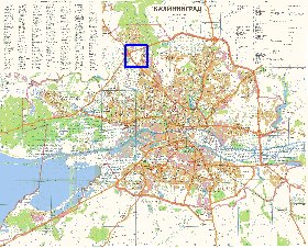 mapa de Kaliningrado