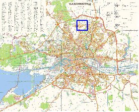 mapa de Kaliningrado