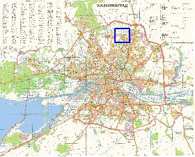 mapa de Kaliningrado