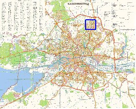 mapa de Kaliningrado