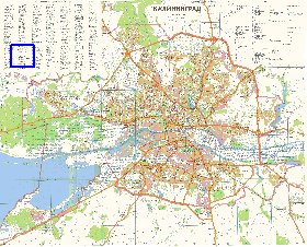 mapa de Kaliningrado