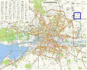 mapa de Kaliningrado