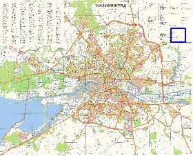 mapa de Kaliningrado