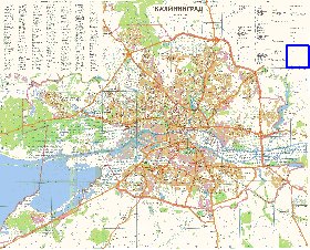 mapa de Kaliningrado