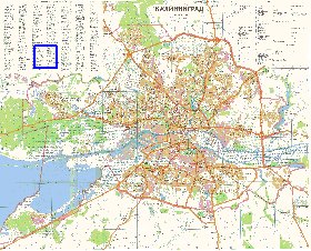 mapa de Kaliningrado