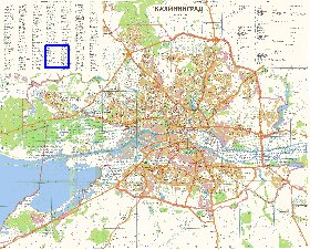 mapa de Kaliningrado