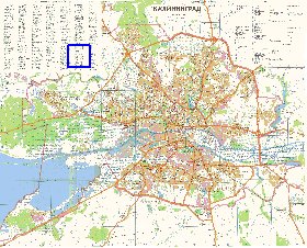 mapa de Kaliningrado