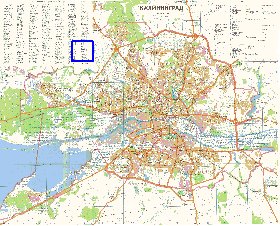 mapa de Kaliningrado