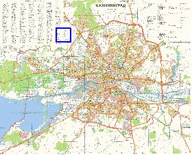 mapa de Kaliningrado