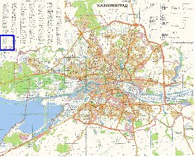 mapa de Kaliningrado