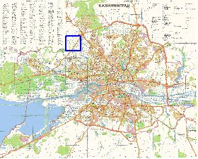 mapa de Kaliningrado