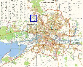 mapa de Kaliningrado