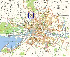 mapa de Kaliningrado