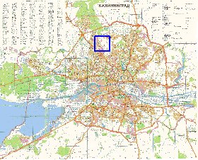 mapa de Kaliningrado