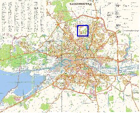 mapa de Kaliningrado