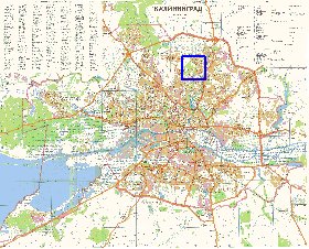 mapa de Kaliningrado