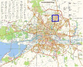 mapa de Kaliningrado