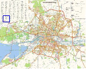 mapa de Kaliningrado