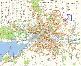 mapa de Kaliningrado