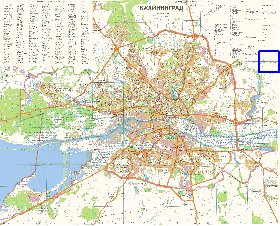 mapa de Kaliningrado