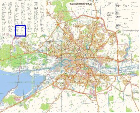 mapa de Kaliningrado