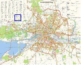 mapa de Kaliningrado