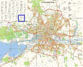 mapa de Kaliningrado