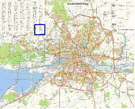 mapa de Kaliningrado