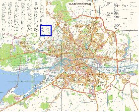 mapa de Kaliningrado