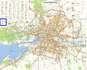 mapa de Kaliningrado