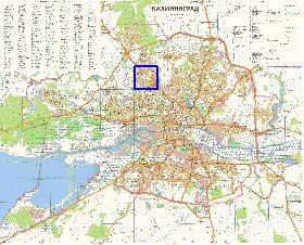 mapa de Kaliningrado