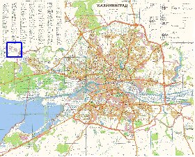 mapa de Kaliningrado