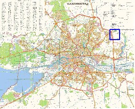 mapa de Kaliningrado