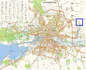 mapa de Kaliningrado