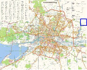 mapa de Kaliningrado