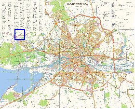 mapa de Kaliningrado