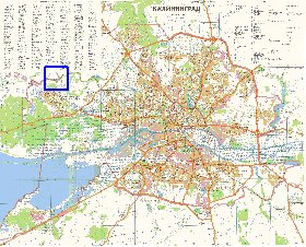 mapa de Kaliningrado