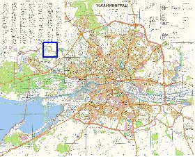 mapa de Kaliningrado