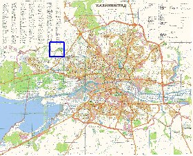 mapa de Kaliningrado