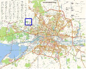 mapa de Kaliningrado