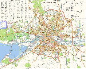 mapa de Kaliningrado