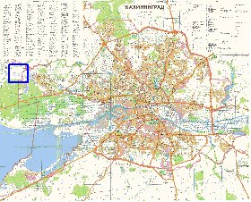 mapa de Kaliningrado