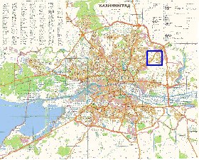 mapa de Kaliningrado