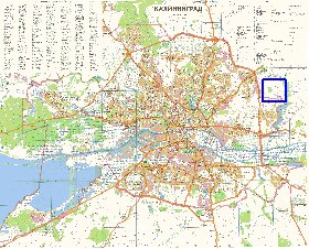 mapa de Kaliningrado