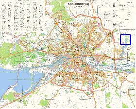 mapa de Kaliningrado